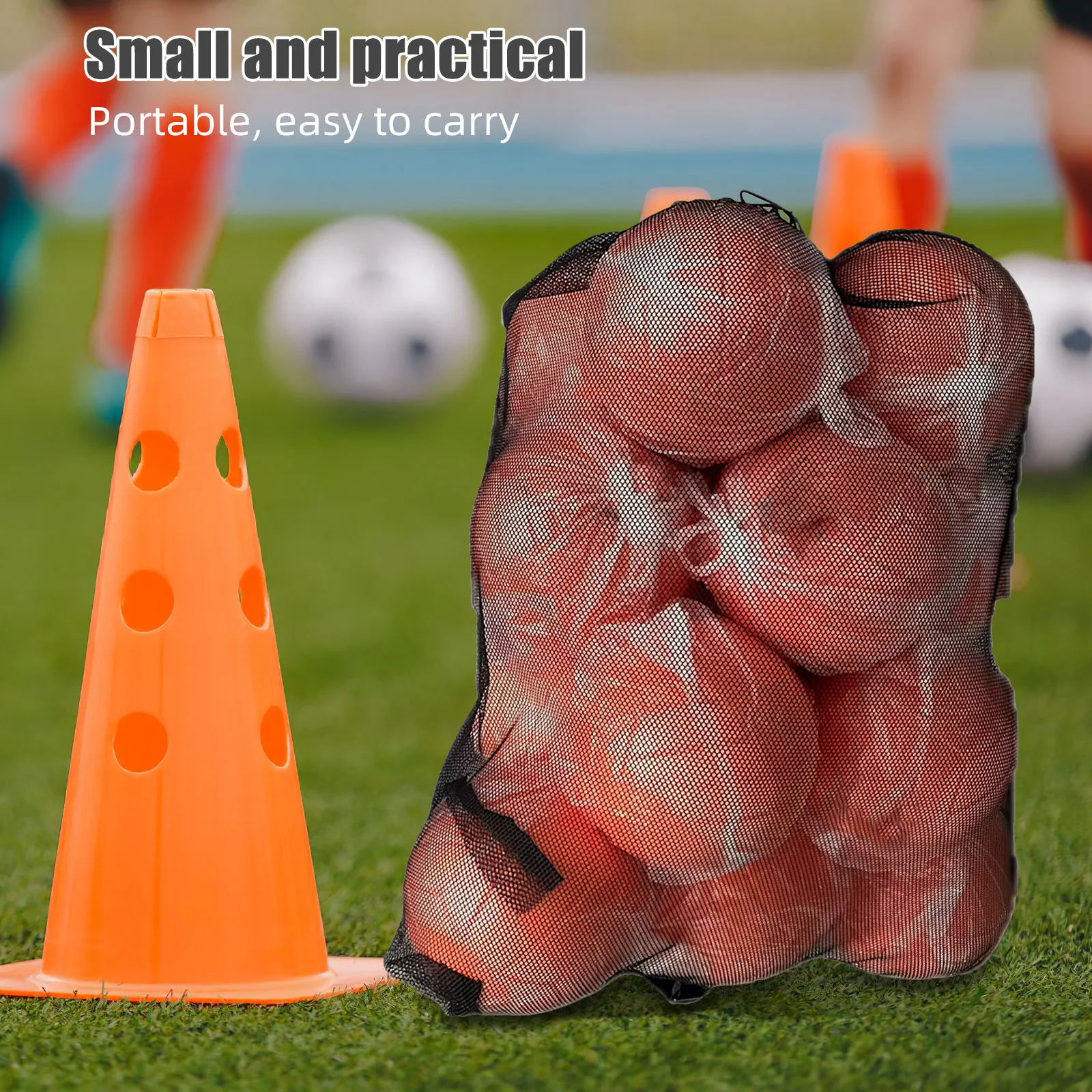 

Sports Ball Bag Mesh Mesh Bag Basketball Football Volleyball Storage Organizer Shoulder Strap Breathable Training Equipment