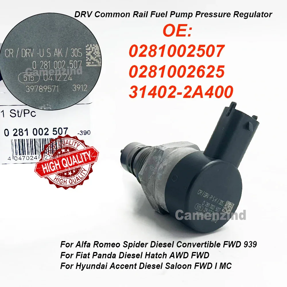 

Pressure Control Valve Regulator DRV Solenoid 0281002507 0281002625 31402-2A400 0281006032 For Hyundai KIA Fiat Alfa Romeo