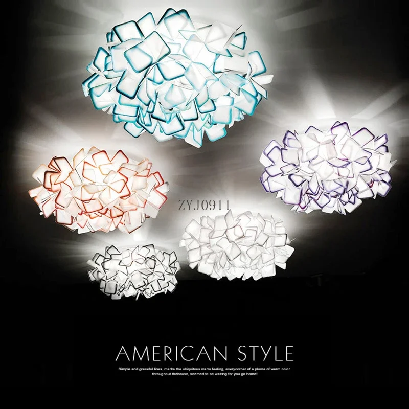 *Modern LED Chandeliers Acrylic Colorful Ceiling Light Popular Flower Pendant Lamp Bedroom Droplight Indoor Parlor Dining Lights