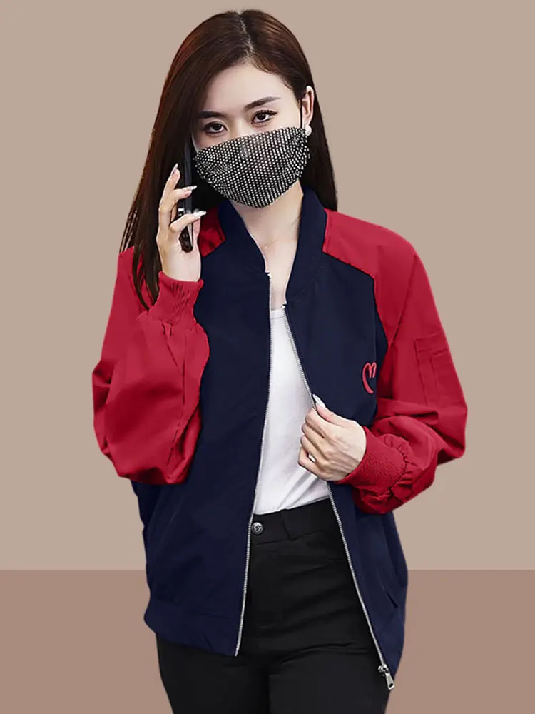 

Новая модная стильная женская бейсбольная куртка-бомбер свободного кроя в спортивном стиле, универсальная, для весны-осени 2026, с эффектом омоложения