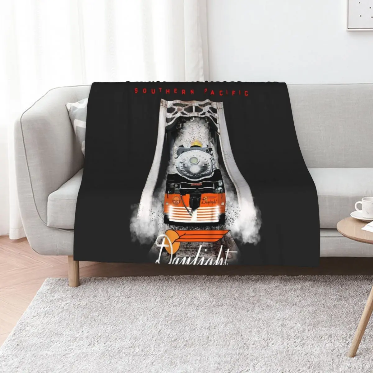 The Legendary Southern Pacific 4449 Daylight Steam Locomotive by Motormaniac Throw Blanket Baby blankets and throws Blankets