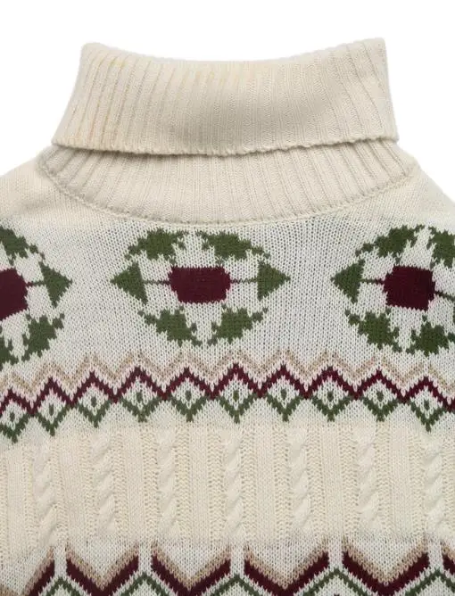 

Women's Sweater 2025 Spring Autumn New Fashion Print High Neck Long Sleeve Loose Fit Casual Daily Pullover Sweater