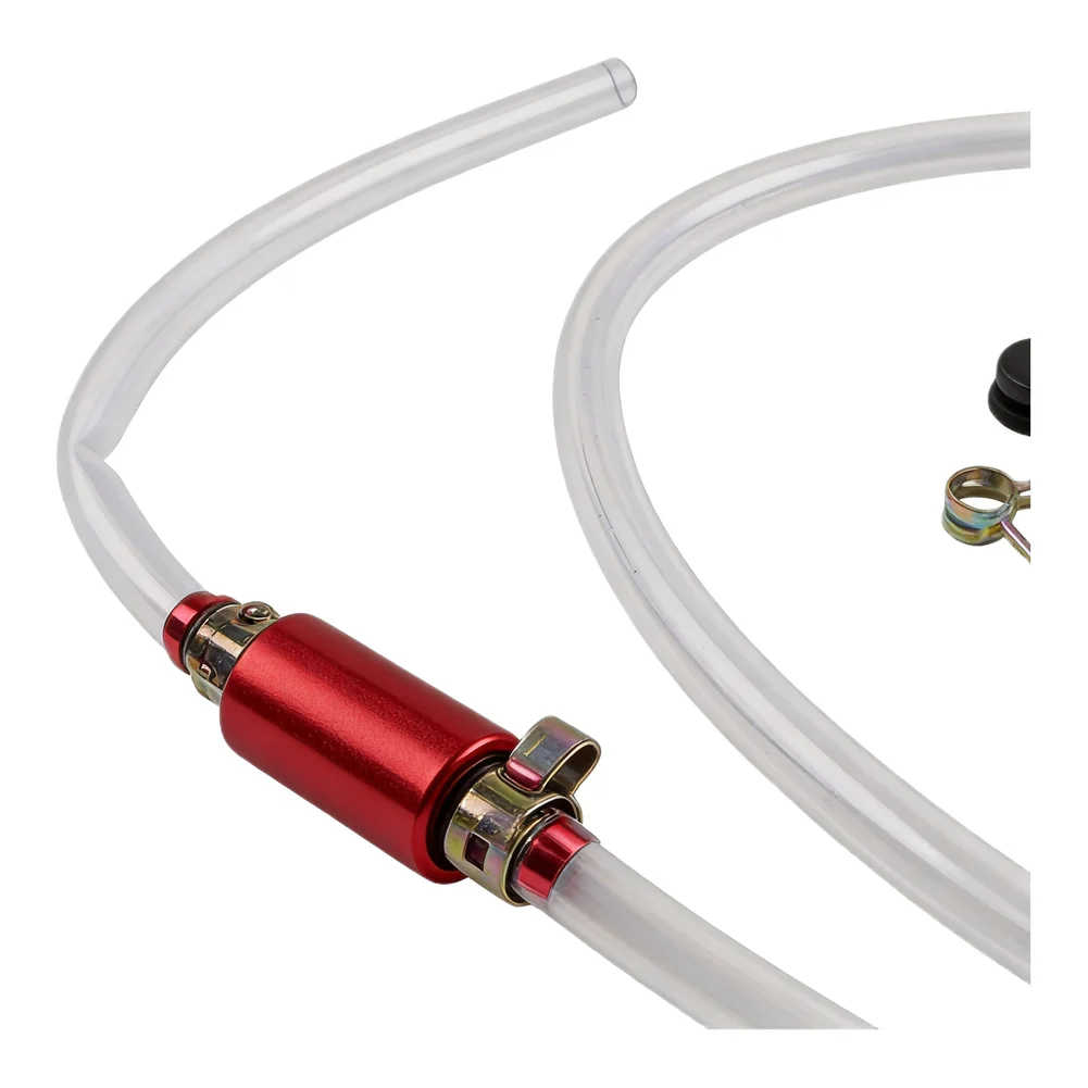 Brake Bleeder Hose Pair with Integrated One-Way Valve for Use on 6mm Brake Bleeder Screws Motorcycle and Car Platforms