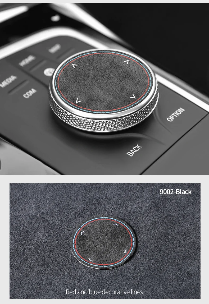 Für BMW 1er/2er/3er/4er/z4 Serie Hergestellt aus Alcantara Multimedia Schalter Knopf Trim Aufkleber Auto innen Custom Tuning Zubehör – Detail 7