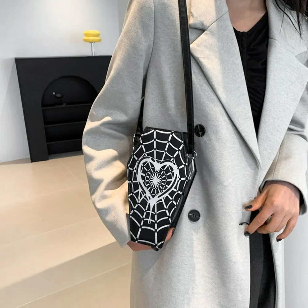 حقيبة كروس بودي للنساء ، على شكل تابوت ، حقيبة كتف ، حقيبة رسول ويب العنكبوت ، هدية مضحكة ، حقيبة يد عصرية ، محفظة ، جديدة #2