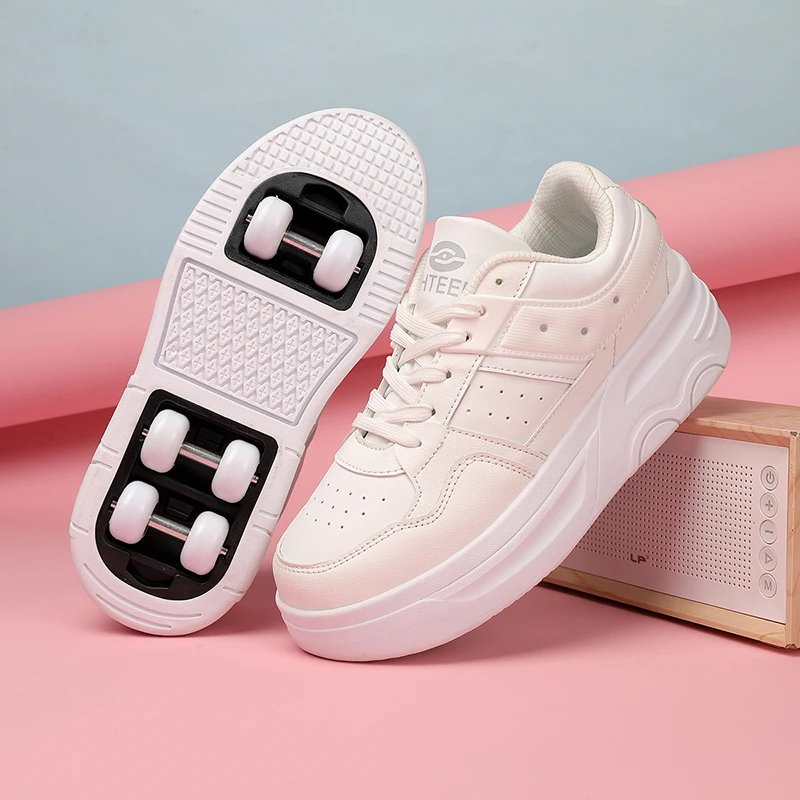 

Unisex Roller Skates New 6-wheel Outdoor Entertainment Sports Shoes Flexible Breathable Leather Wear-resistant Roller Shoes