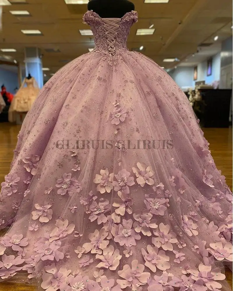 겸손한 Quinceanera 드레스 볼 가운 오프 레이스 달콤한 16 저렴한 파티 드레스 vestido de 15 anos