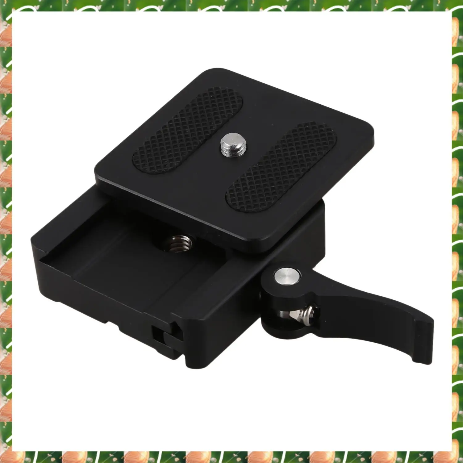 JAJA Aluminum 1/4 Inch & 3/8 Inch Quick Release Plate + Clamp Adapter Mount W/Lock For Dslr Camera Tripod Monopod Ball Head Arca