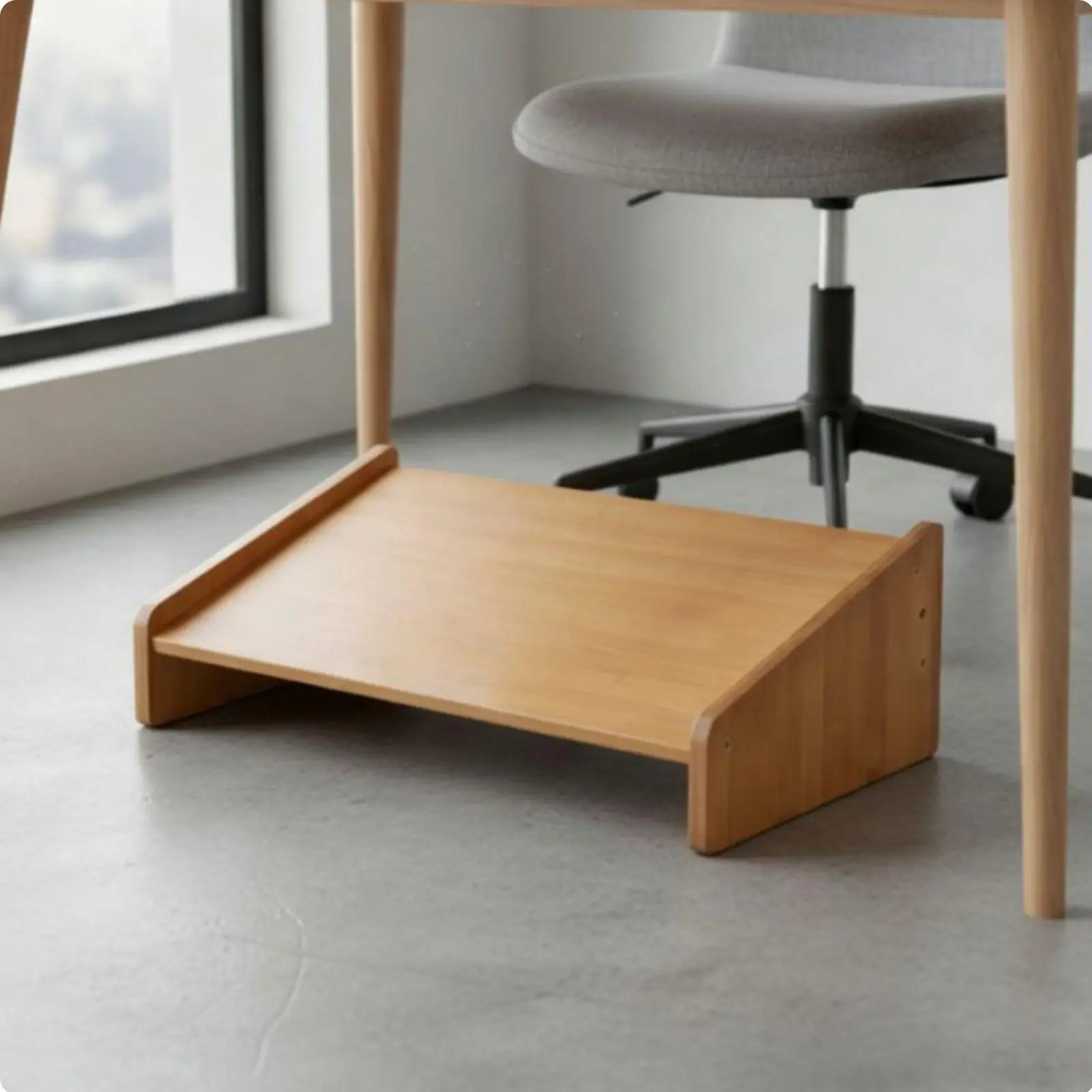 Under Desk Footrest Wide Surface Office Foot Stool Improves Posture Angled Foot for Office Worker Students, Children, Study Room