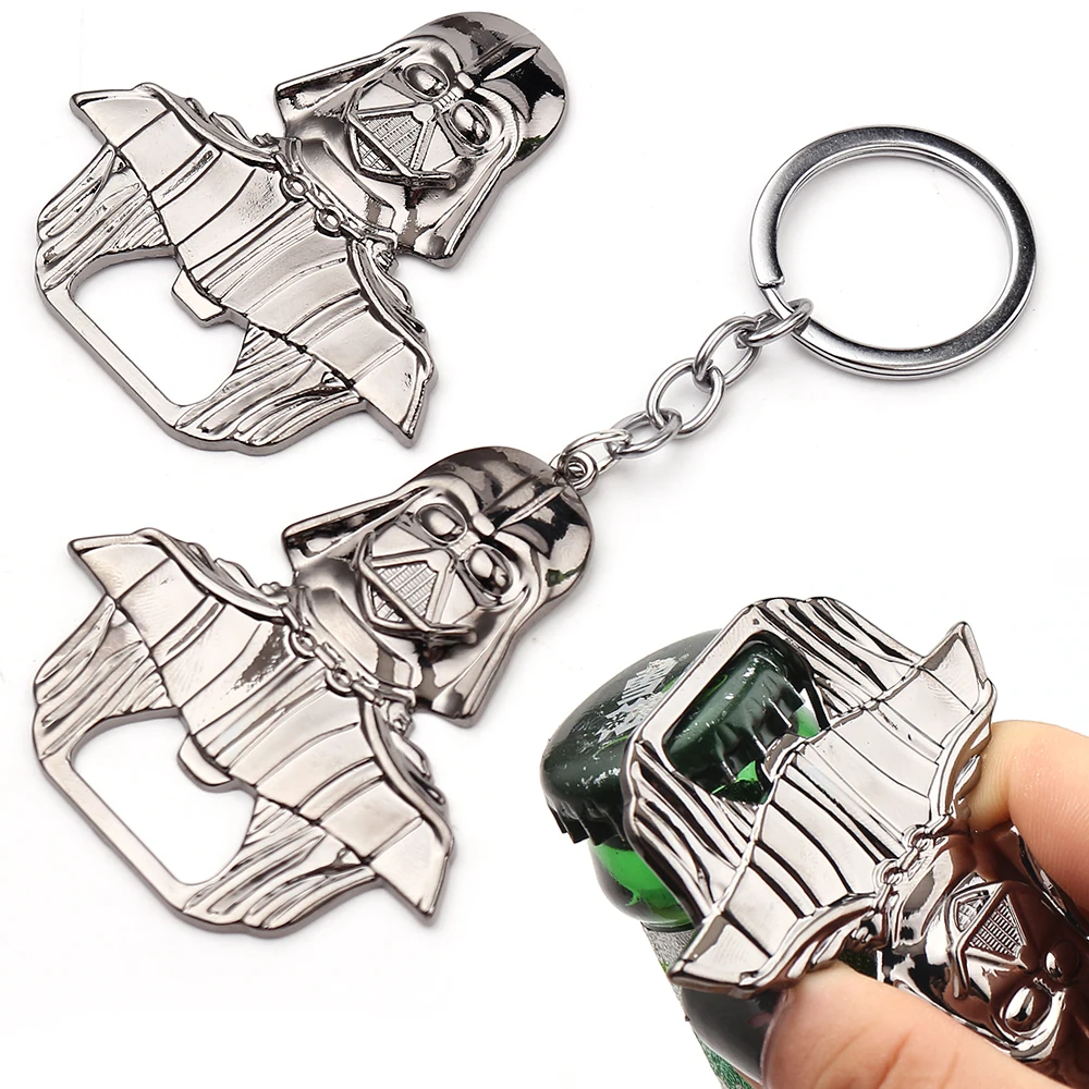 Star Wars Keychain Classic Movie Figure Darth Vader Keyring Pendant Metal Accessories Corkscrew Kids Gifts Toy