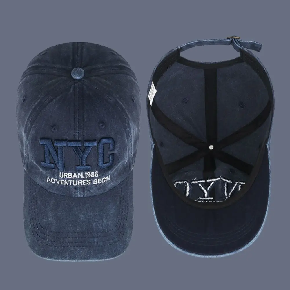 نيويورك مدينة نيويورك التطريز قبعة بيسبول القطن قابل للتعديل المتعثرة تلاشى قبعة الهيب هوب غسلها Snapback قبعة بيسبول