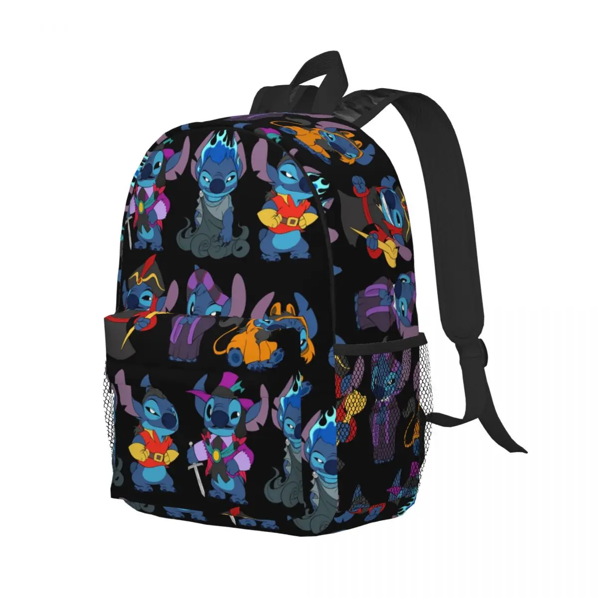 90's Kids Halloween Time Stitch Shirt Backpacks Teenager Bookbag Students School Bag Laptop Rucksack Shoulder Bag Large Capacity