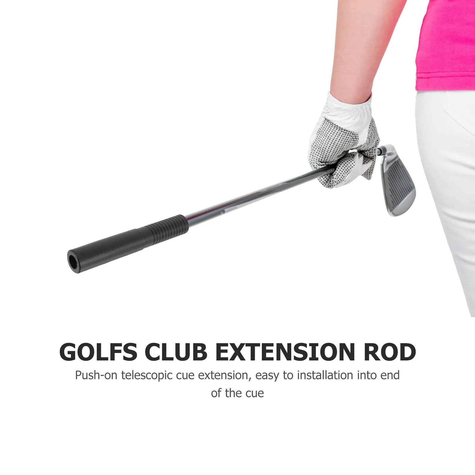 

Portable Golfs Club Butt Extender Extension Rod Black High Strength Lightweight Golfs Shaft Extension Bar Universal Fit Repair