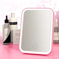 Portable Vanity Light Makeup Mirror Touch 3 Modes Dimmable USB Rechargeable Bedside Table Lamp Indoor Lighting Foldable Mirrors