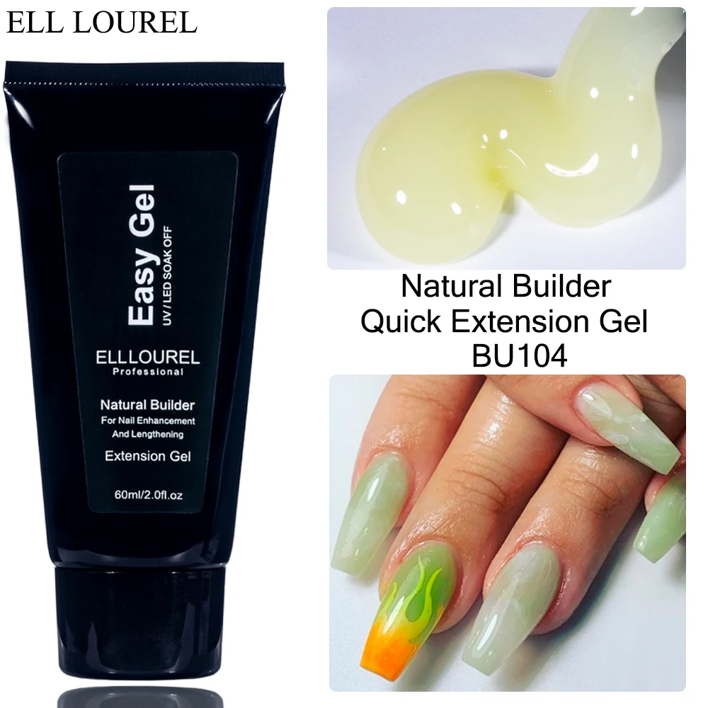 

ELL LOUREL 60ML Poly Nail Gel Polish Natural Builder Extension Gel Semi Permanent Varnish Hard Construction Glue for Manicure