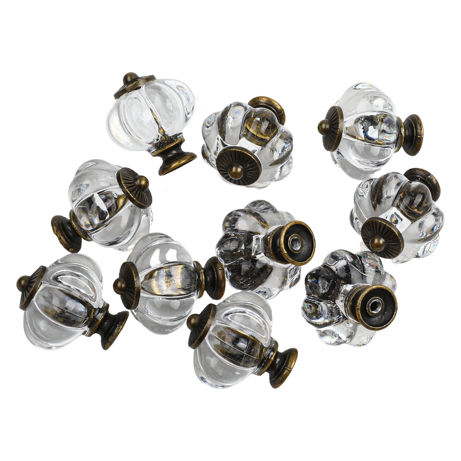 Artistic Acrylic Pumpkin Pulls Dresser Drawer Knobs Polished Finish Solid Structure Unique Design For Home Decor