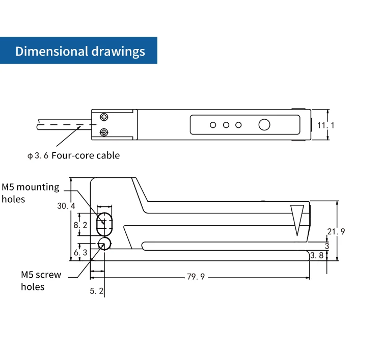 FUWEI FGU-03N-X Photoelektrischer Etikettensensor Kartenschlitz-Typ 3mm Erkennung für Nicht-Transparente Papieretiketten Etikettiermaschine Automatik – Detail 13