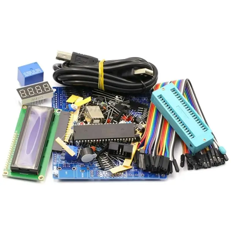 DIY Learning Board Kit Kit Accessories 51/AVR Microcontroller Development Board Learning Board STC89C52