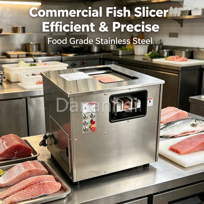 

Electric Stainless Steel Meat Cutter Commercial Grade Slicer for Household Use Ideal for Sashimi And Salmon