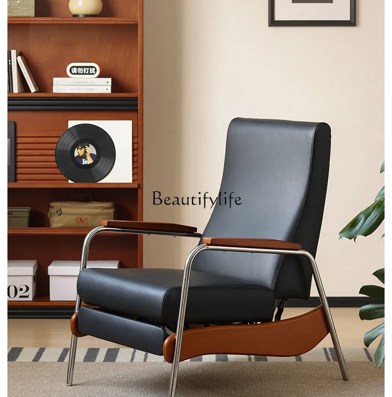 

XX39Nordic retro single sofa recliner foldable lazy leisure chair