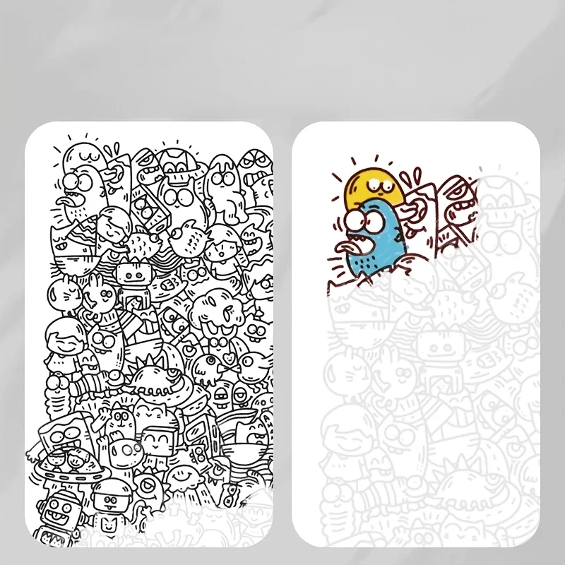 100 Blatt Doodle-Buch, mit exquisiten Doodle-Mustern zum Nachzeichnen und Ausmalen, bietet eine ruhige und kreative Ausstrahlungsform für Kreativität. – Detail 3