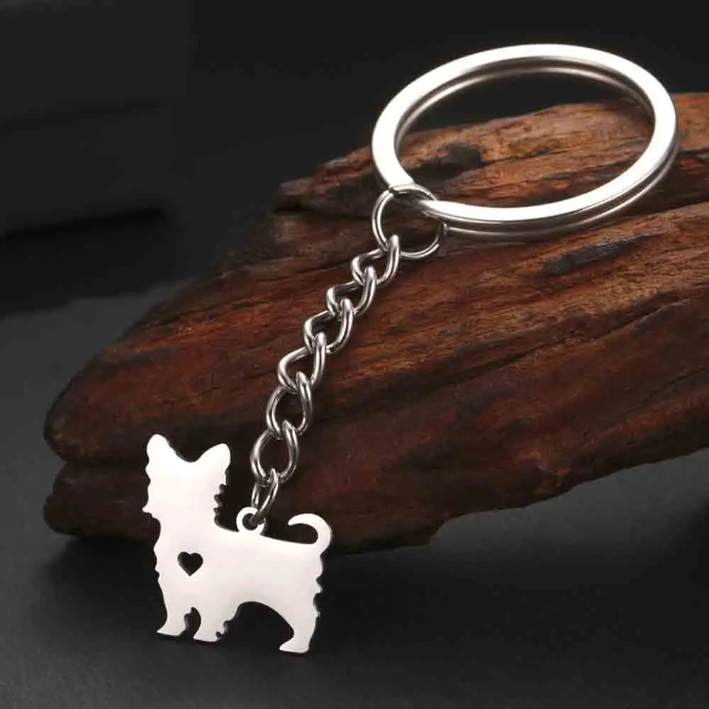 My Shape Cute Dog Samoye Keychain for Women Men Dachshund Puppy Animal Lovers Key Ring for Car Backpack Fashion Jewelry Gifts