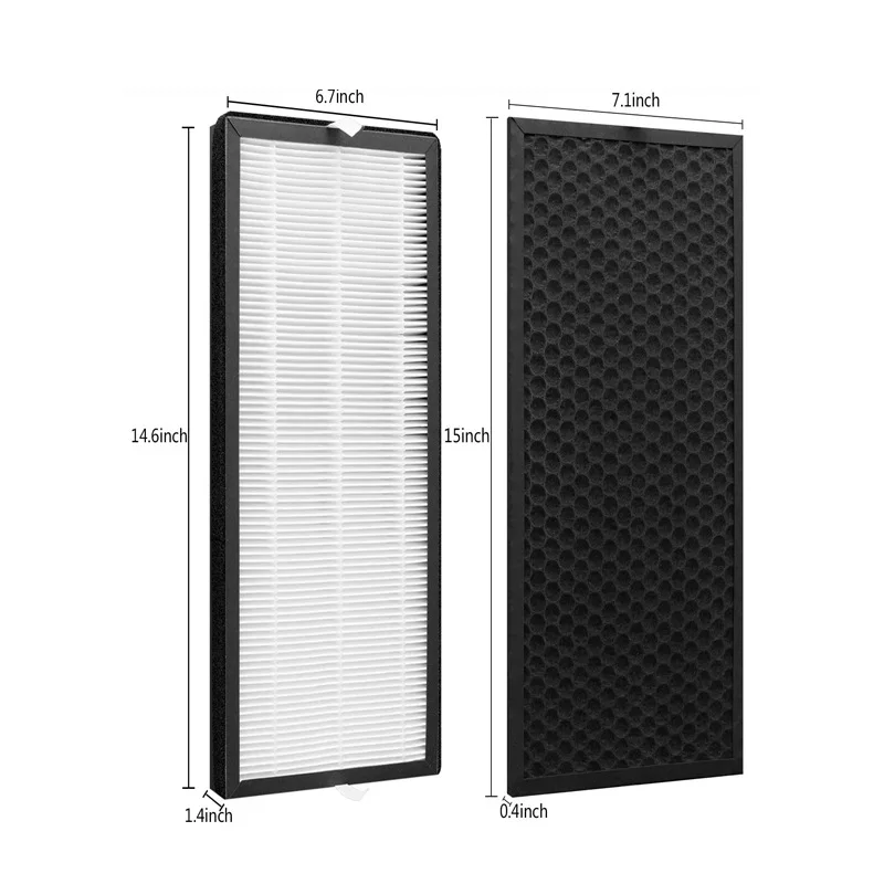 Custom Replacement Filter for Rowenta XD6060 XD6065 PU4020 PU4025 Deodorization H13 Hepa Filter 370*170*35MM/381*180*10MM