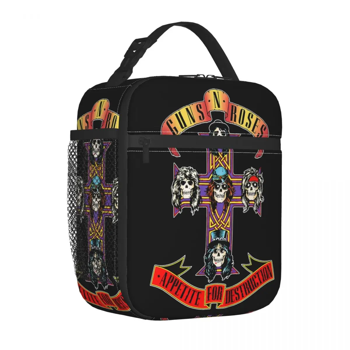 Heavy Metal Rock Music Band Guns N Rose Thermal Insulated Lunch Bags Women Resuable Lunch Container Outdoor Storage Food Box