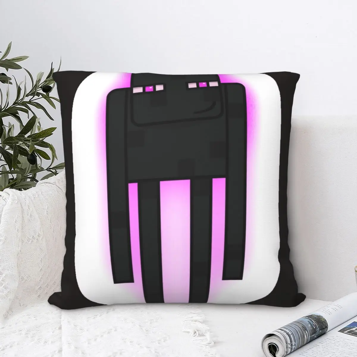 Enderman - Game Character Classic Square Pillowcase Polyester Pillow Cover Velvet Cushion Decor Comfort Throw Pillow For Home