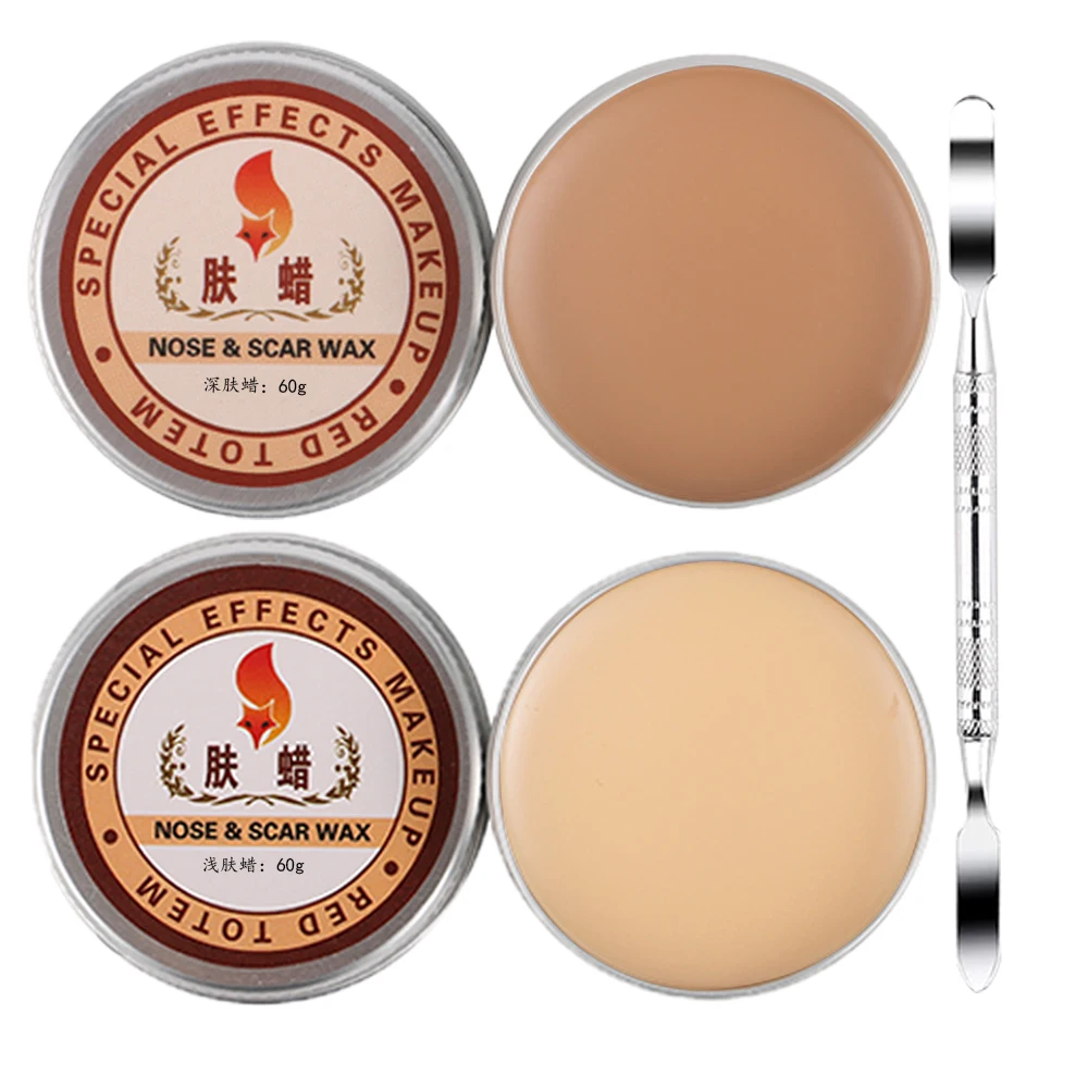 Kit de cera para cicatrices con espátula, maquillaje para cicatrices SFX, cera para modelar cicatrices falsas para cicatrices realistas/corte de heridas falsas, maquillaje de efectos especiales