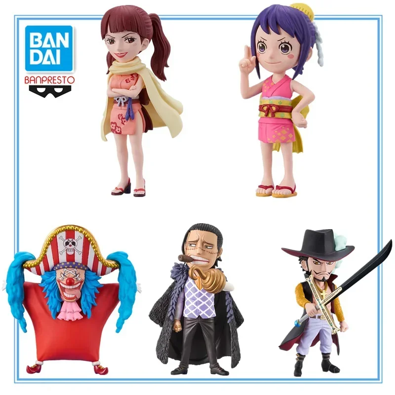 Original Anime One Piece Shinobu Kurozumi Tama Buggy Dracule Mihawk Sir Crocodile WCF Action Figures Toys for Children Collector