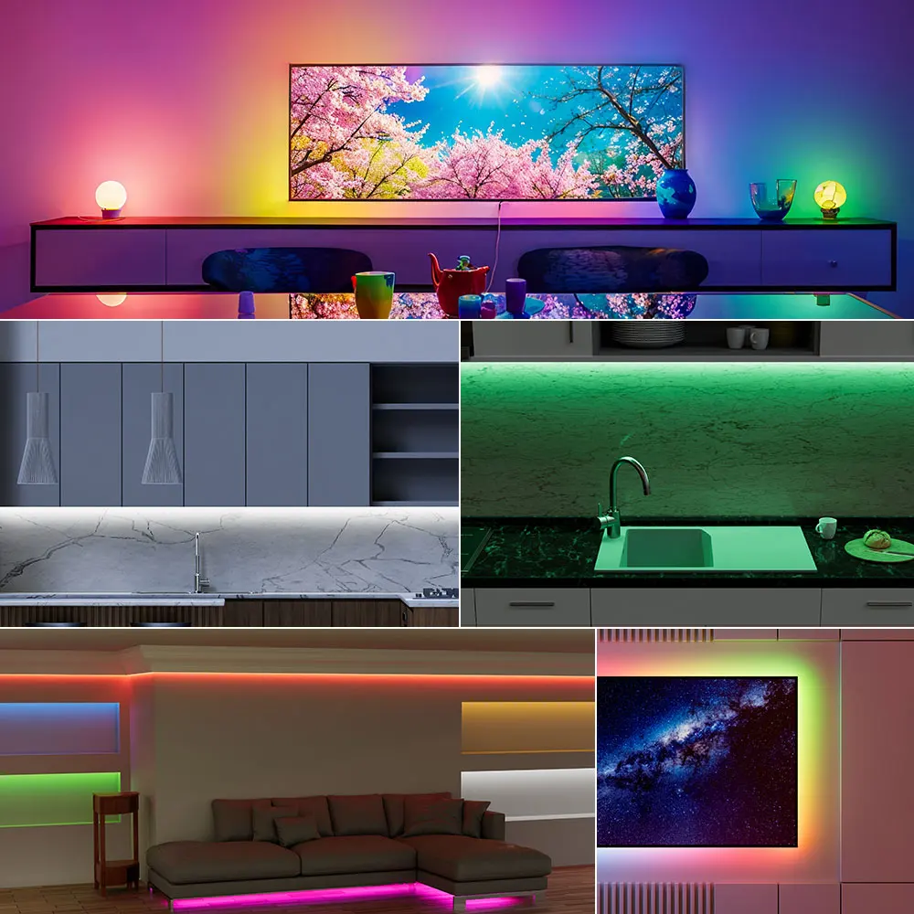 USB/DC WS2811 WS2812B RGBIC Smart LED Controller 2.4G Remote Bluetooth APP Control WS2812 RGB Pixels Led Strip Light DC5-24V