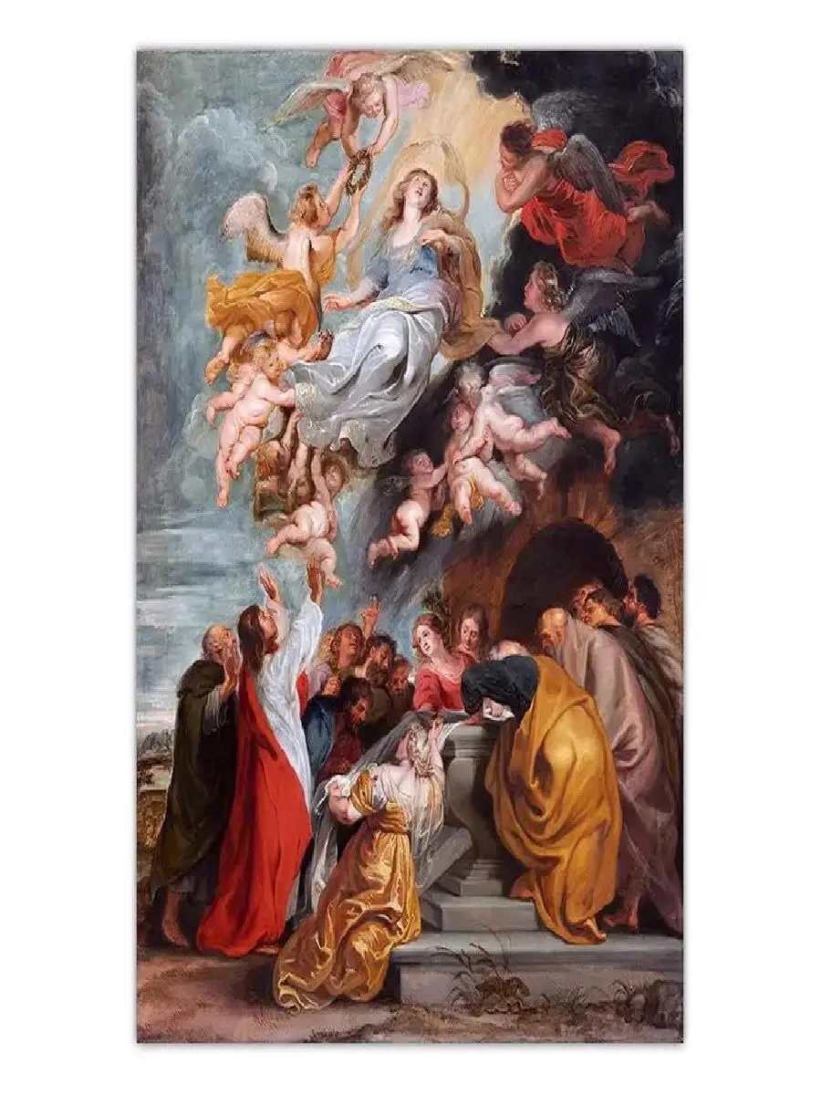 Peter Paul Rubens Inspired Religious Canvas Art Print - Unframed Oil Painting Style Wall Decor Poster for Home