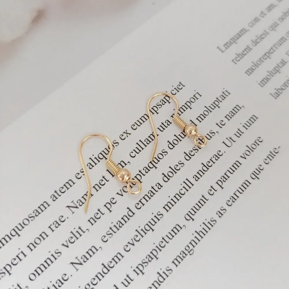 

14K Gold-plated Bead Bands Spring Ear Hooks, Diy Ear Hooks, Earring Materials, Accessories