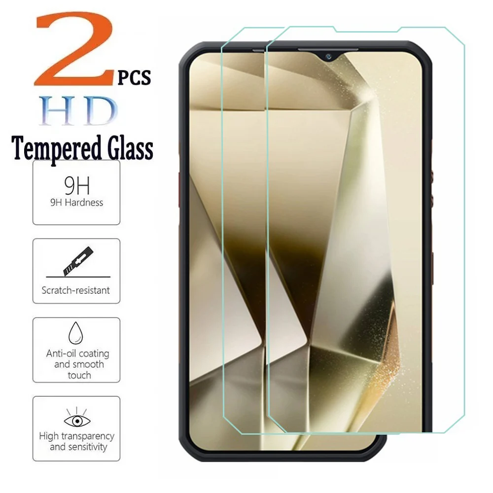 

2pc Tempered Glass for Oukitel WP52 WP39 Rugged Phone Screen Protector Anti Break Hard Film Clear HD Glass