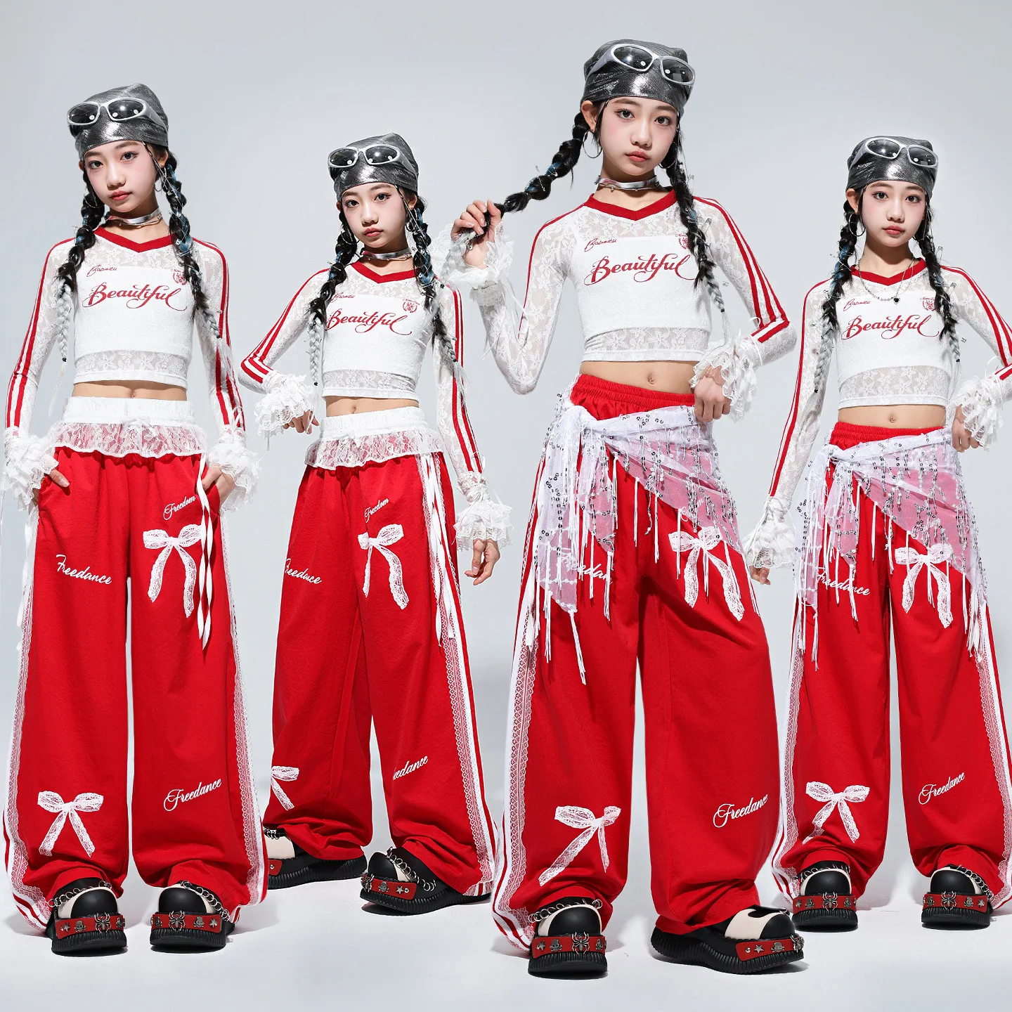 ensemble-de-vetements-pour-filles-k-pop-haut-court-en-dentelle-adorable-pantalon-de-survetement-hip-hop-a-nœud-streetwear-pour-enfants-et-adolescents-costume-de-jazz-pour-filles-ensemble-de-vetements-pour-groupe-de-filles