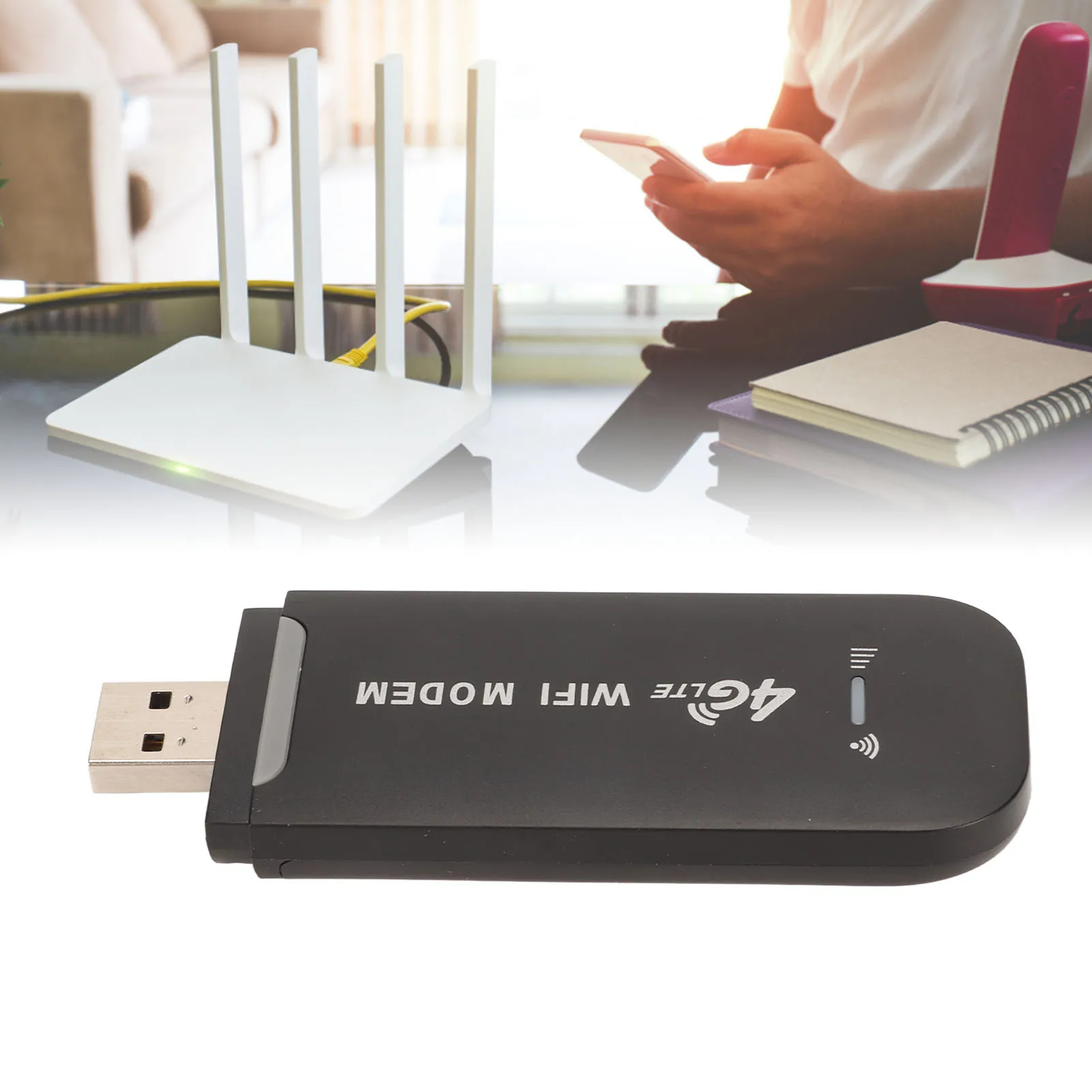 

Mobile Wifi Router 150Mbps Support 10 Users Lightweight ABS Material 4G LTE USB WiFi Router Multipurpose for Cell Phone