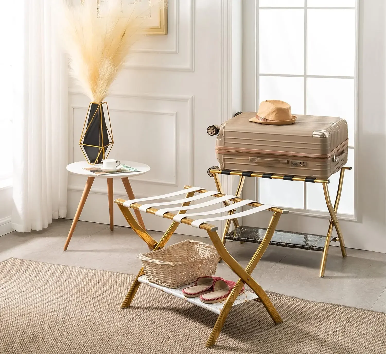 Deluxe Luggage Rack for Guest Room - Elevate Your Travel Style and Wow Your Guests!