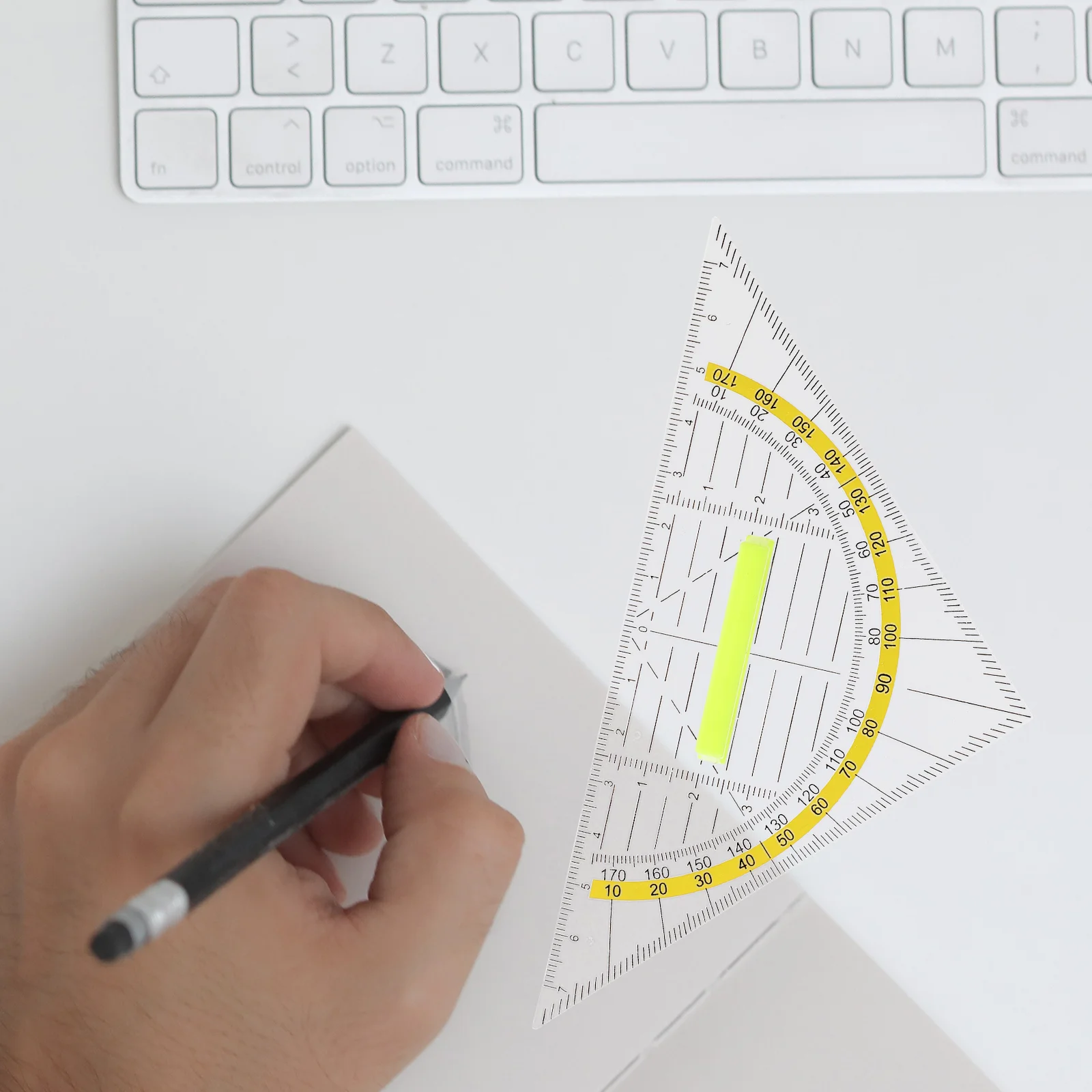 Ruler Measuring Clear Geometry Math Measurement Tools Ruler Tool School Stationery Supplies Plastic Ruler for School Daily