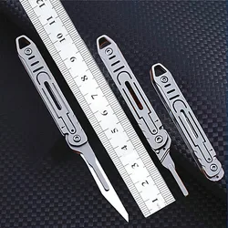 Machinery Stainless Steel Folding Scalpel Medical Folding Knife EDC Outdoor Unpacking Pocket Knife with 10pcs Replaceable Blades