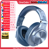 Oneodio A70 Wireless Bluetooth 5.2 Headphones 72Hrs Over Ear Hi-Res Audio 3.5mm/6.35mm Wired Studio DJ Headset With Microphone