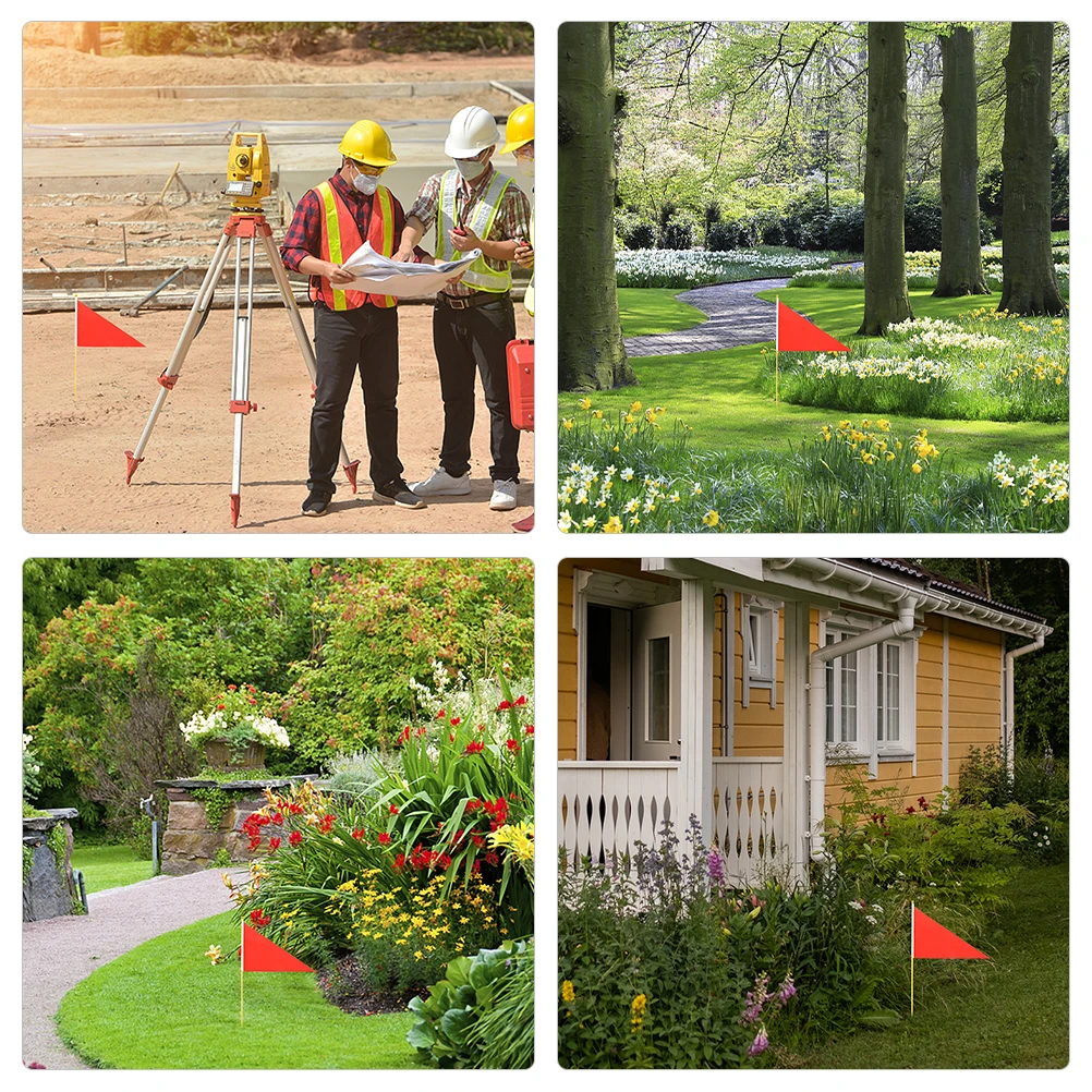 

8pcs Lawn Marking Bright Color Landscape Marker Garden Supplies Yard Marker Flags Irrigation Flags Survey Markers For Sprinklers
