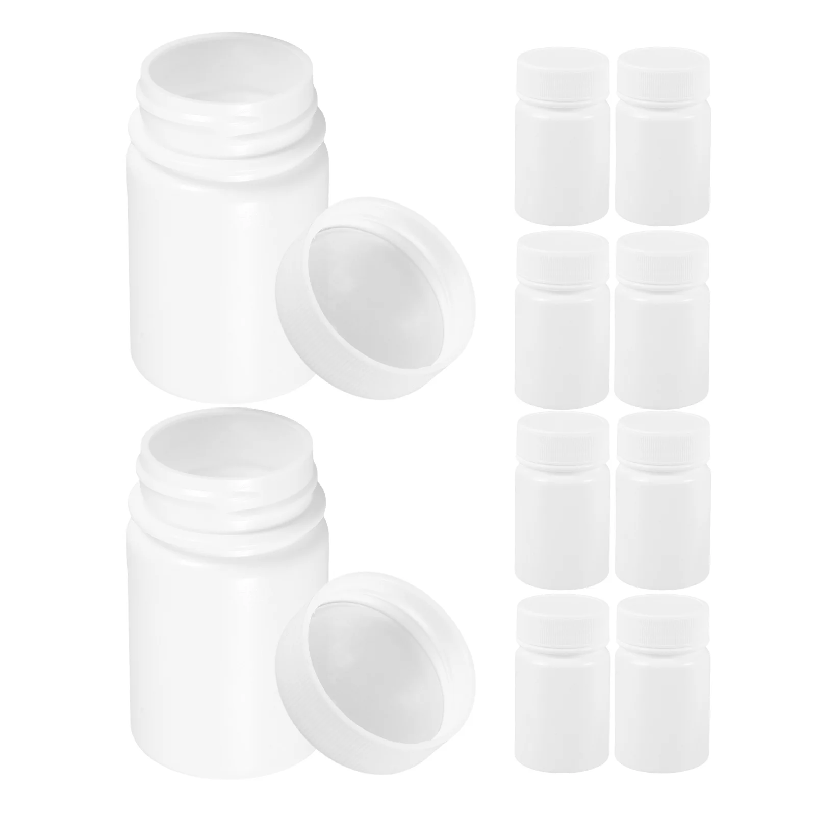 

10Pcs Sample Bottles Medicine Storage Organizer Durable Sealing Travel Container Dispenser 40ml Medicine Bottle with Cap