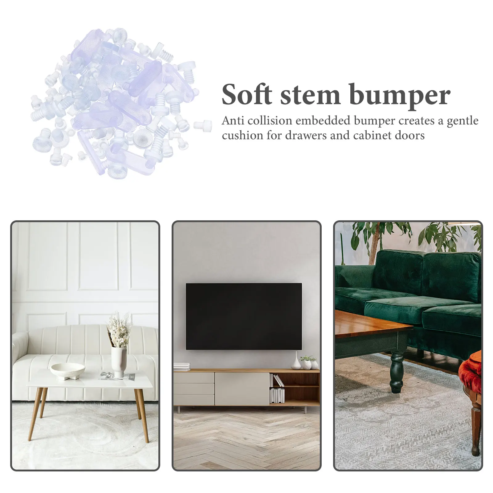 

150Pcs Anti Collision Bumpers Clear PVC Spacers Furniture Protective Bumper Glass Table Top Pads Clear Bumper Pads