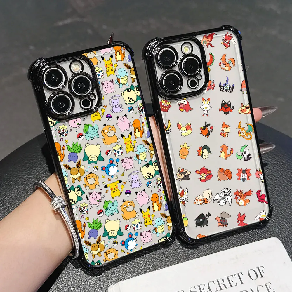 P-Pokemons Anime Cute Case For Samsung Galaxy A27 A57 A37 A07 A17 A56 A55 A54 A52 A36 A34 A35 A73 A26 A16 A06 Clear Phone Cover