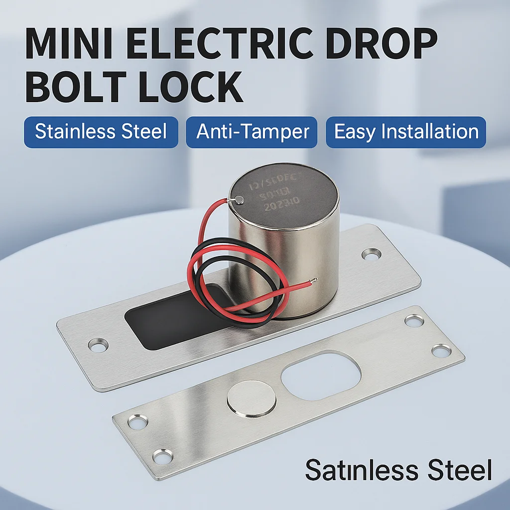 Mini Concealed Electric Bolt Lock Waterproof Low-Temperature Micro Door Lock for Access Control Electronic Drop Bolt