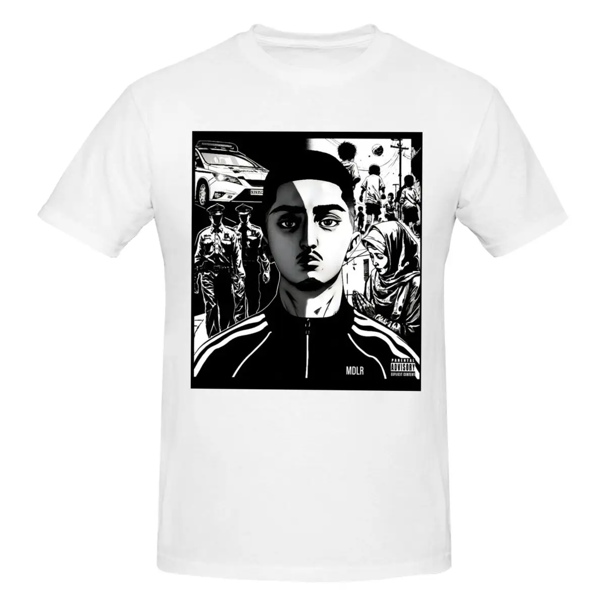 The Morad M.D.L.R Men T-Shirt Classic Plus Size T Shirts Men's Crew Neck Cotton Tees Short Summer Male