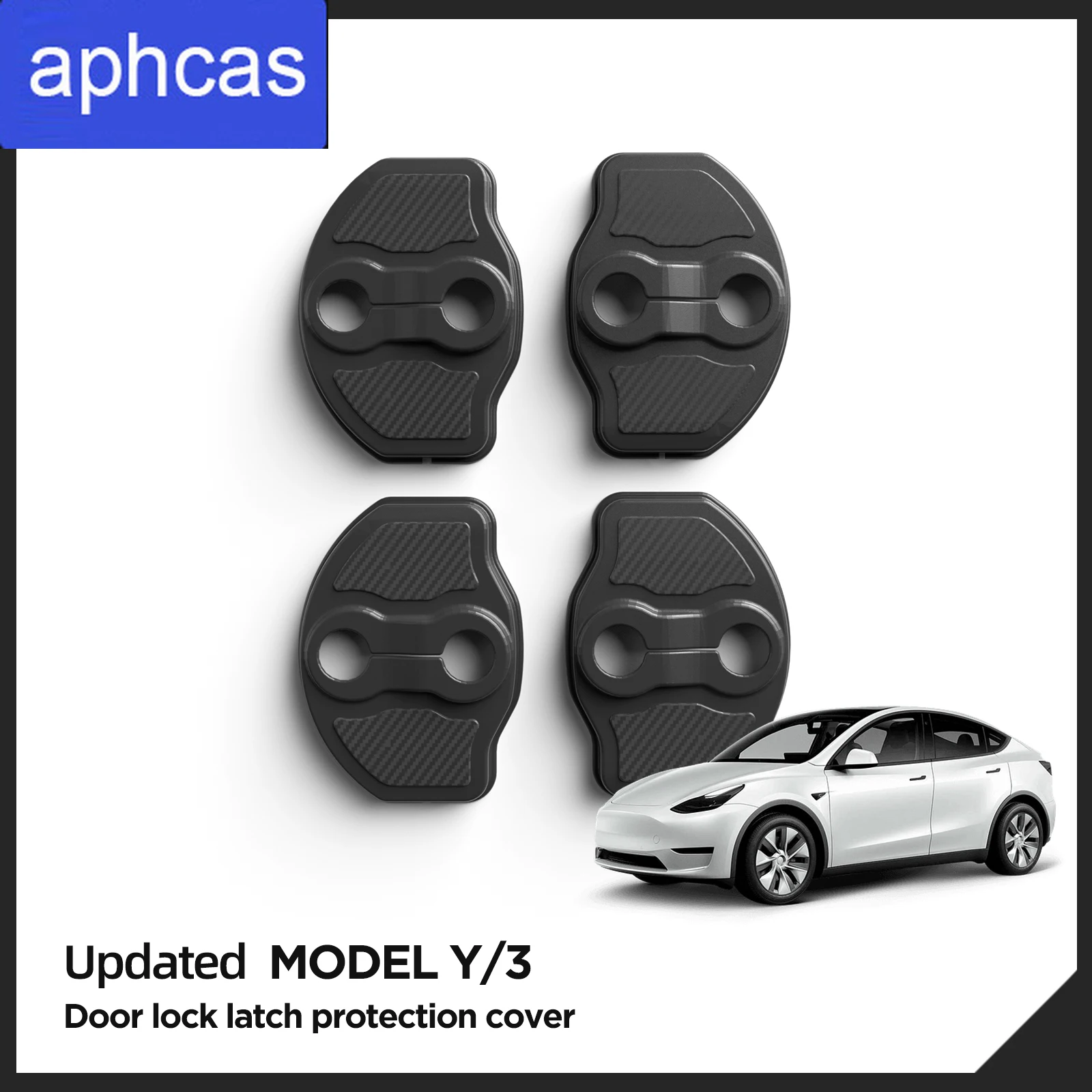 

For Tesla Model Y Car Door Lock Cover Model 3 2023-2025 Car Styling Door Lock Protection Cap Modification Accessories 4pcs