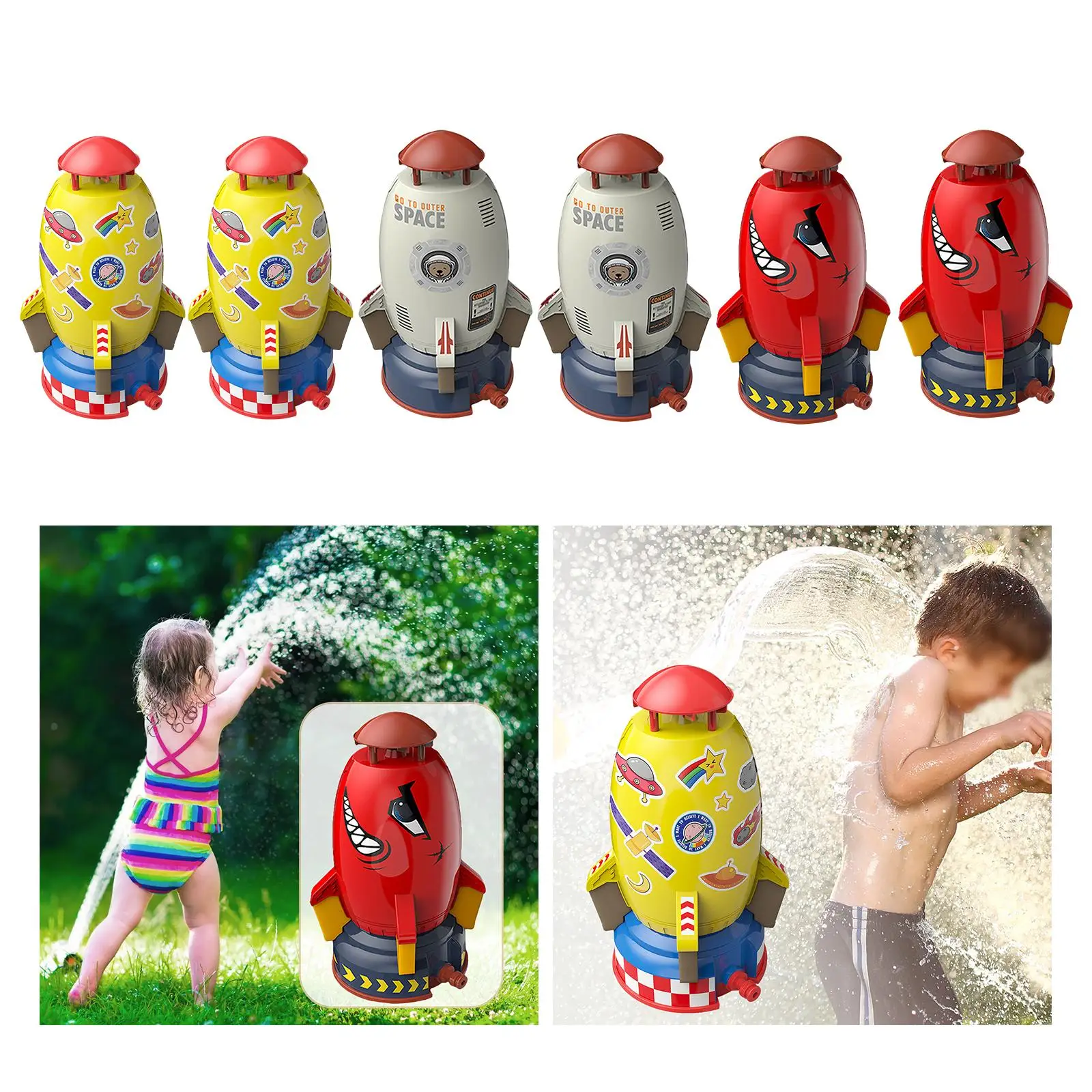 Water game toy rocket Shaped Pool toy durable baby Bath Toy for Girls Children