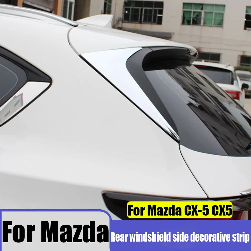 

For Mazda CX-5 CX5 2017-2025 ABS rear windshield side decorative strip car exterior decoration accessories modification parts